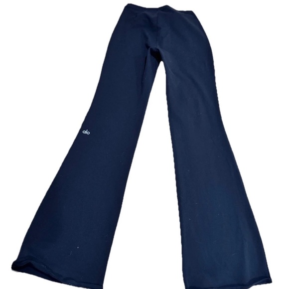 Alo Yoga Waist Cinching Black Flared Leggings Size Medium - Picture 6 of 9